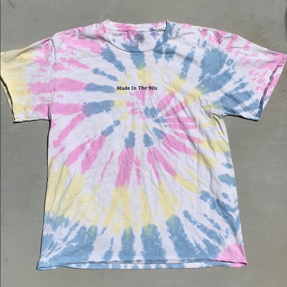 Tie-Dyed “made in the 90s” short sleeve shirt